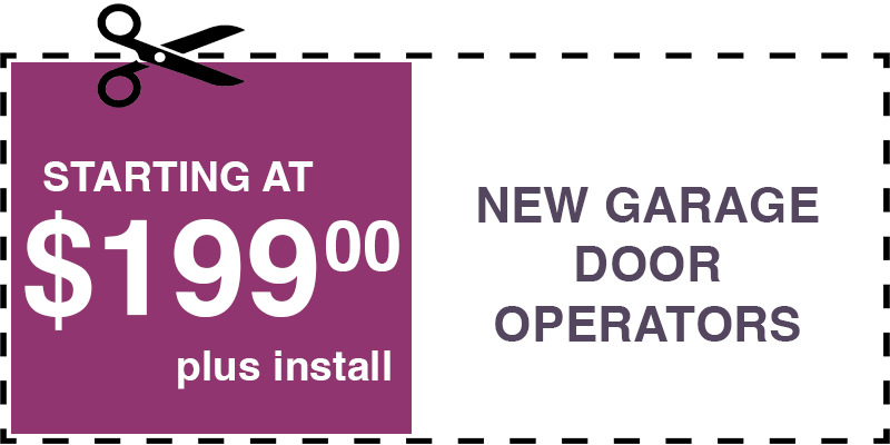 199 new garage door operators Westbury